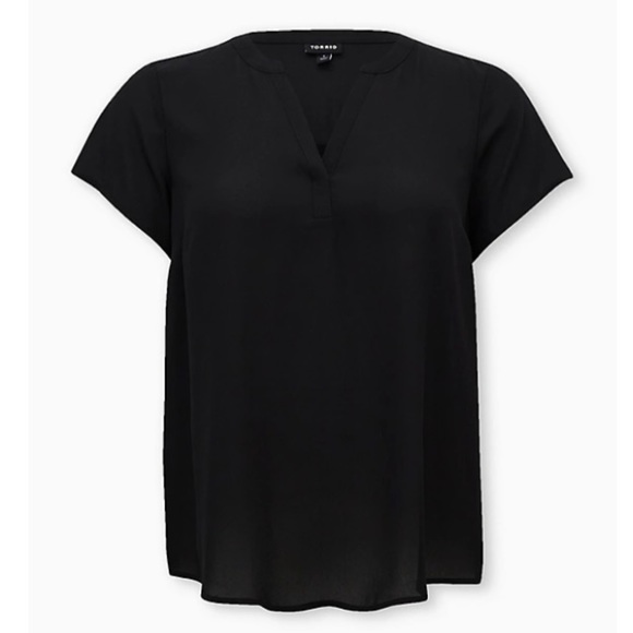 TORRID NWT GEORGETTE HI-LOW SHORT SLEEVE BLOUSE - Picture 5 of 6